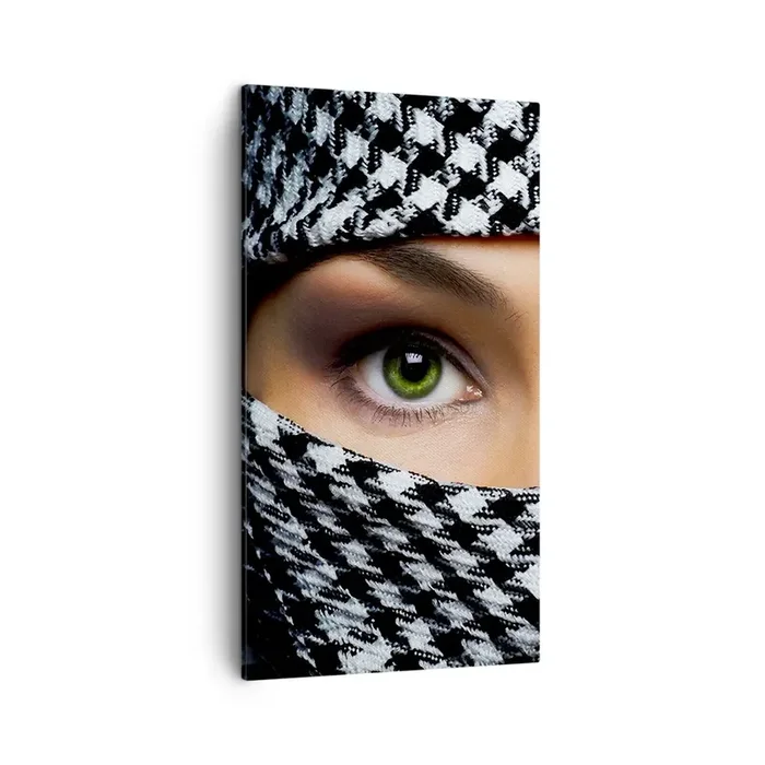 Cuadro sobre lienzo – Impresión de Imagen – Hermosa mirada de ojos verdes – 45×80 cm