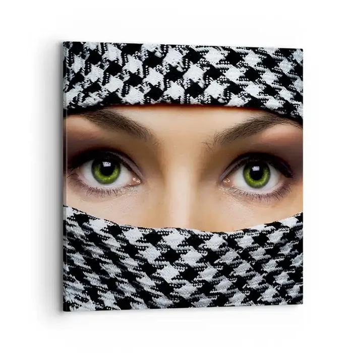 Cuadro sobre lienzo – Impresión de Imagen – Hermosa mirada de ojos verdes – 70×70 cm