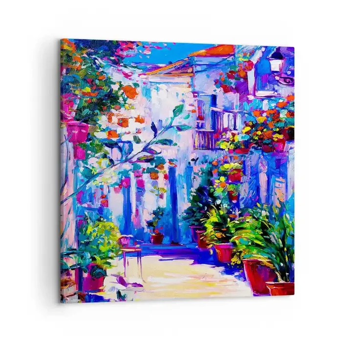 Cuadro sobre lienzo – Impresión de Imagen – Impresión – una calle italiana – 50×50 cm