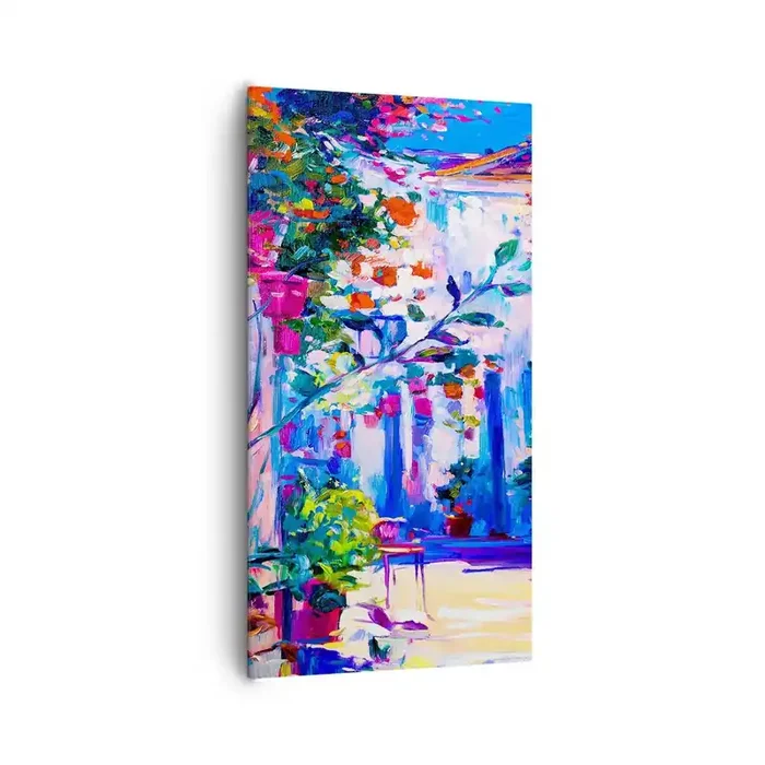 Cuadro sobre lienzo – Impresión de Imagen – Impresión – una calle italiana – 65×120 cm