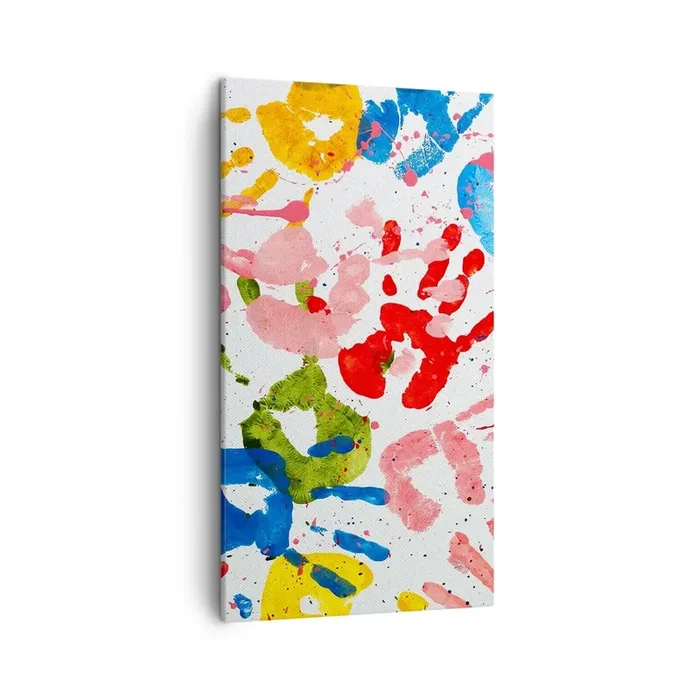 Cuadro sobre lienzo – Impresión de Imagen – Juego de manos – 45×80 cm
