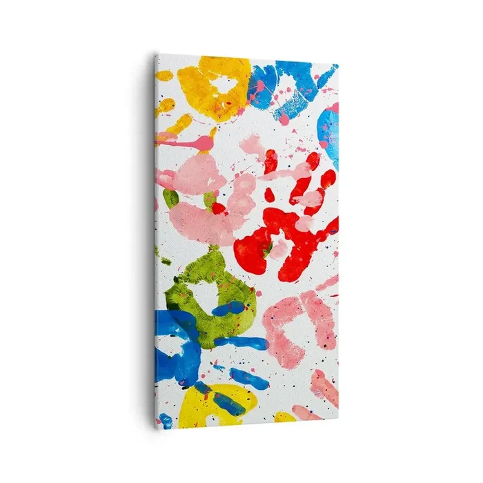 Cuadro sobre lienzo – Impresión de Imagen – Juego de manos – 55×100 cm