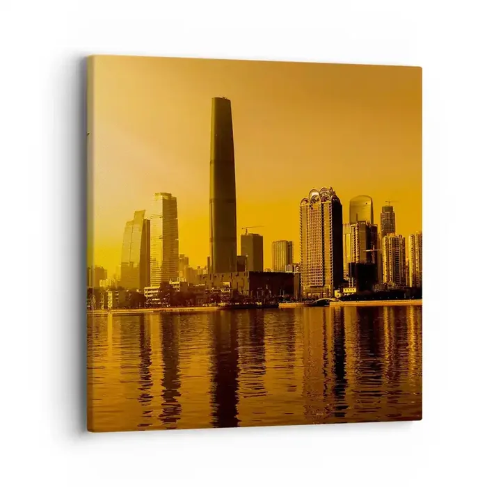 Cuadro sobre lienzo – Impresión de Imagen – La ciudad dorada – 40×40 cm