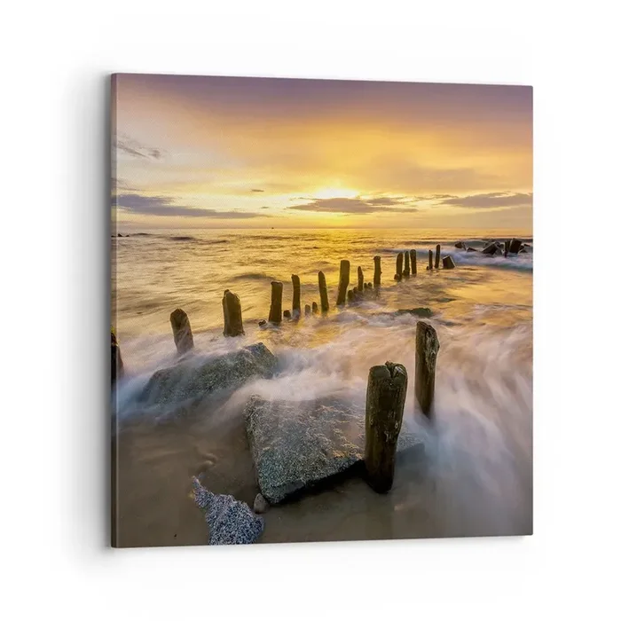 Cuadro sobre lienzo – Impresión de Imagen – La cruda belleza del Báltico – 70×70 cm