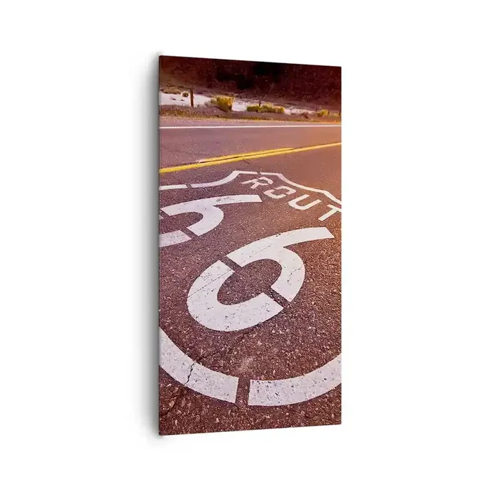 Cuadro sobre lienzo – Impresión de Imagen – La famosa Ruta 66 – 65×120 cm