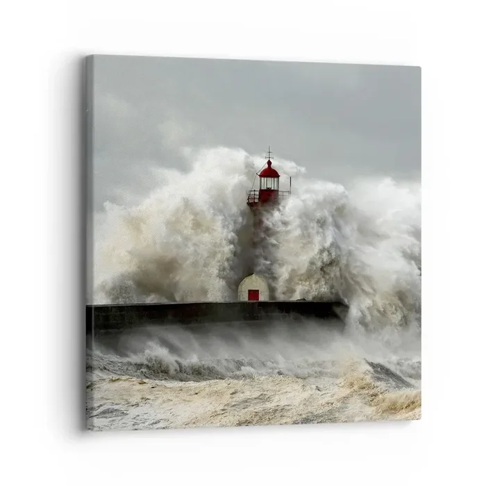 Cuadro sobre lienzo – Impresión de Imagen – La furia del océano – 30×30 cm