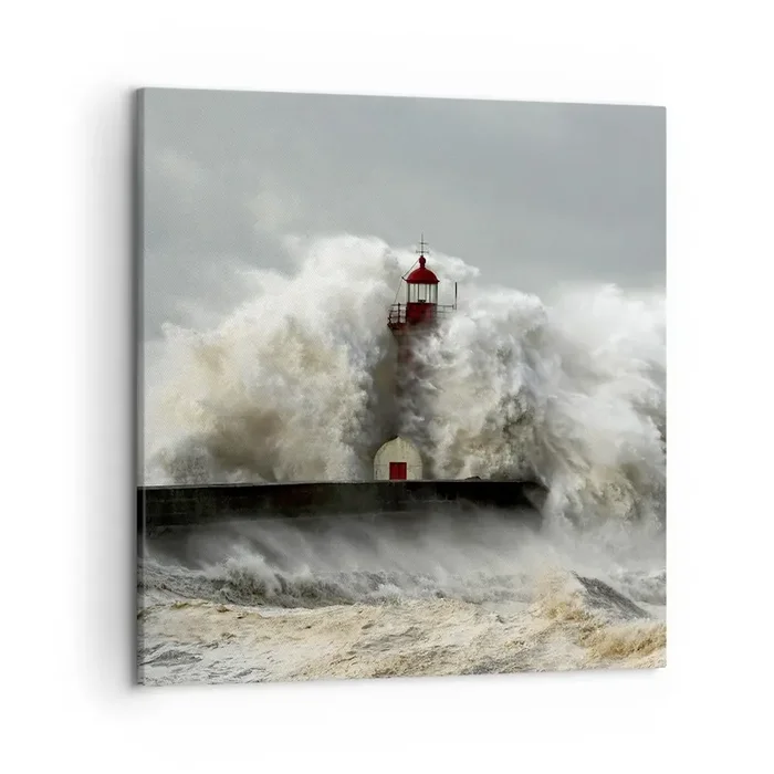 Cuadro sobre lienzo – Impresión de Imagen – La furia del océano – 50×50 cm