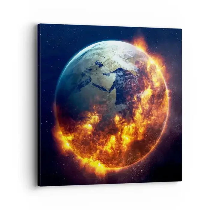 Cuadro sobre lienzo – Impresión de Imagen – La llama del apocalipsis – 40×40 cm