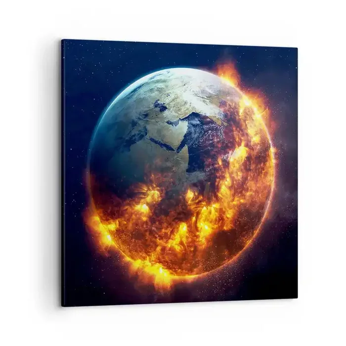 Cuadro sobre lienzo – Impresión de Imagen – La llama del apocalipsis – 50×50 cm