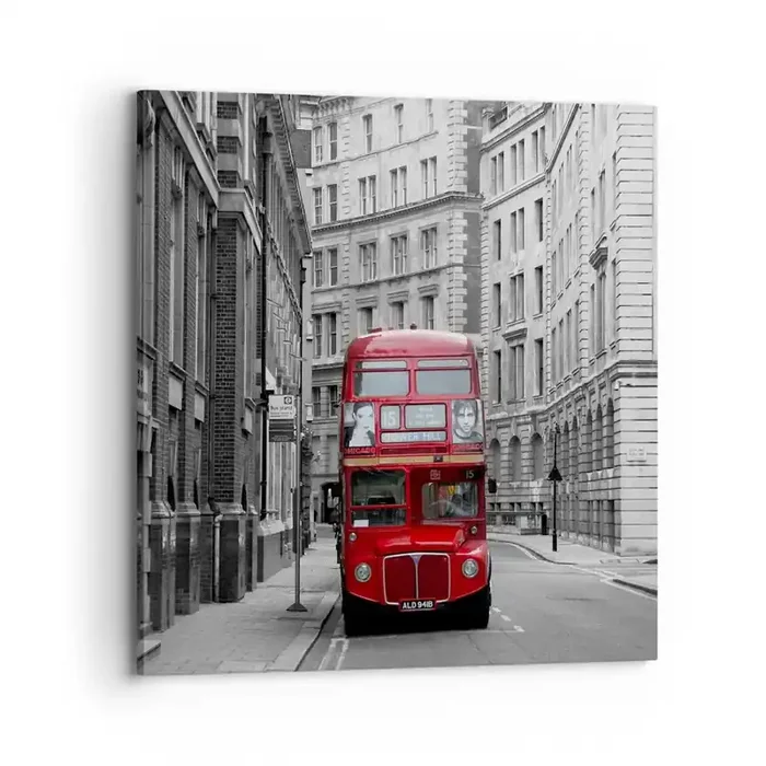 Cuadro sobre lienzo – Impresión de Imagen – La vida cotidiana no tiene por qué ser gris – 70×70 cm