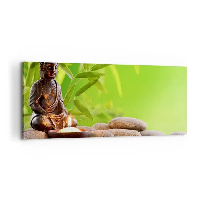 Cuadro sobre lienzo – Impresión de Imagen – La vida es bella – 100×40 cm