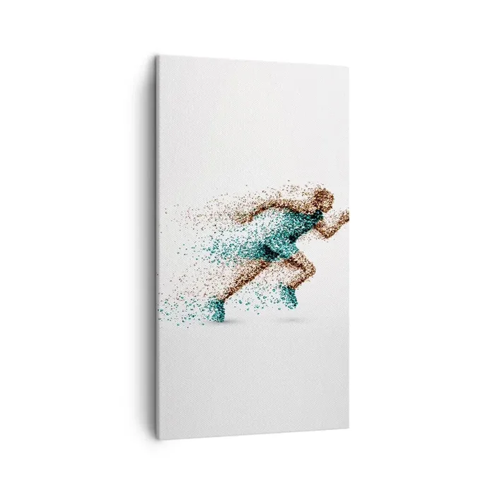 Cuadro sobre lienzo – Impresión de Imagen – La vida es una carrera – 45×80 cm