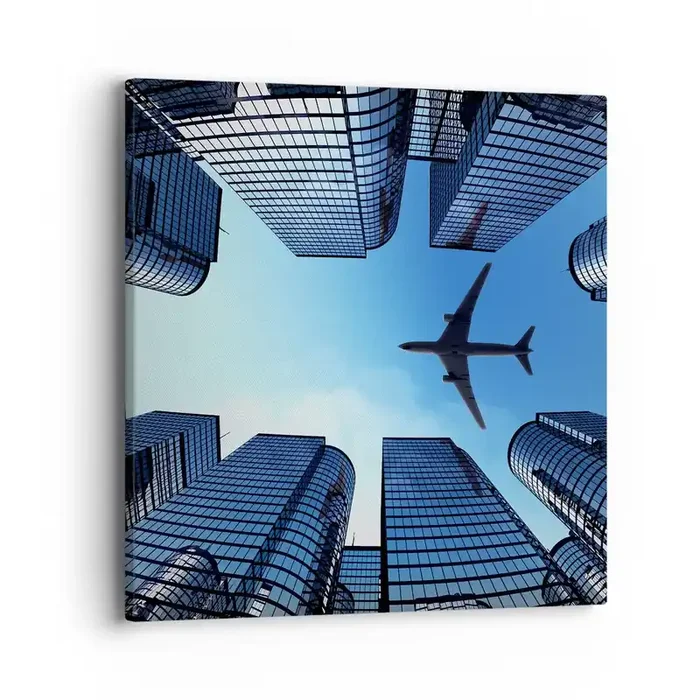 Cuadro sobre lienzo – Impresión de Imagen – La vista desde el abismo de cristal – 40×40 cm