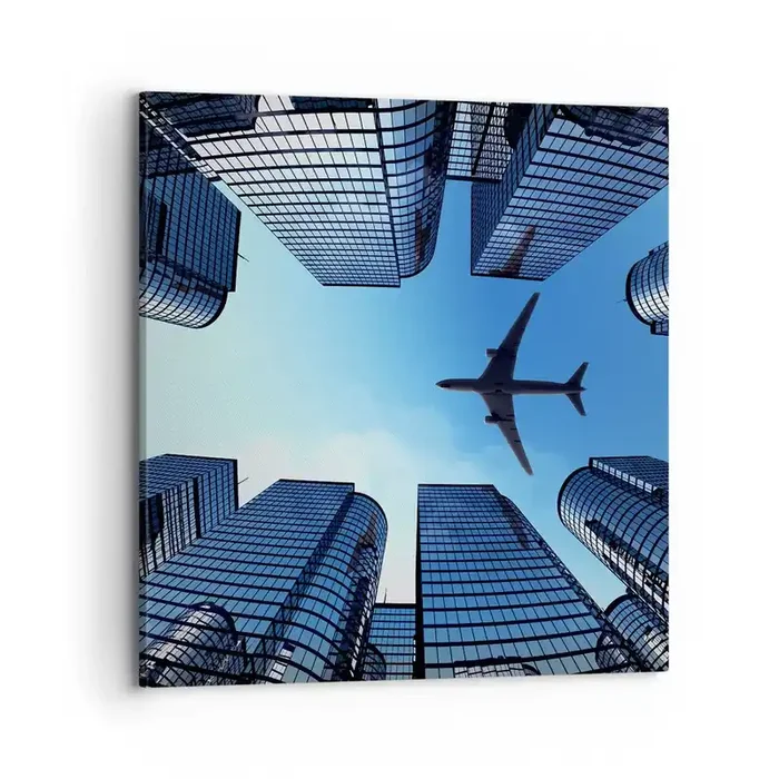 Cuadro sobre lienzo – Impresión de Imagen – La vista desde el abismo de cristal – 70×70 cm