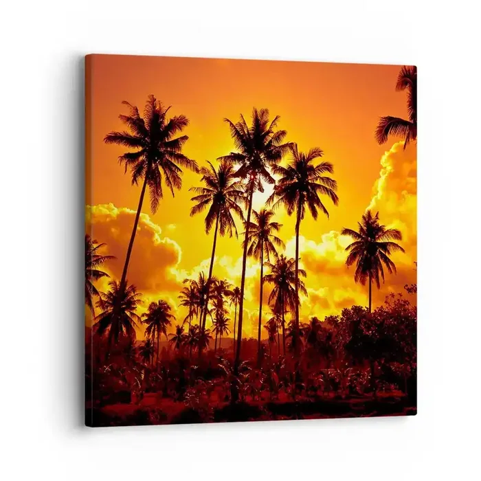 Cuadro sobre lienzo – Impresión de Imagen – Las montañas arden, los bosques arden – 30×30 cm
