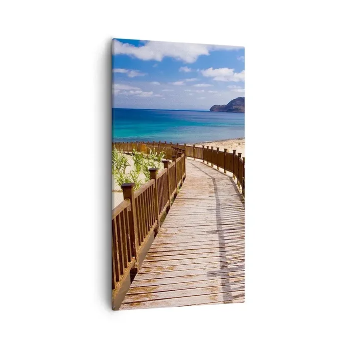 Cuadro sobre lienzo – Impresión de Imagen – Llévame a la isla de la felicidad – 55×100 cm