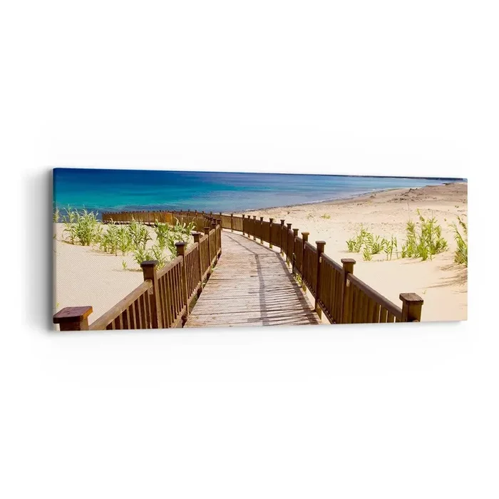 Cuadro sobre lienzo – Impresión de Imagen – Llévame a la isla de la felicidad – 90×30 cm