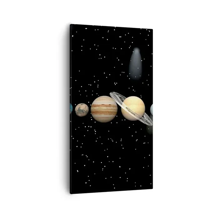 Cuadro sobre lienzo – Impresión de Imagen – Los planetas en armonía – 55×100 cm