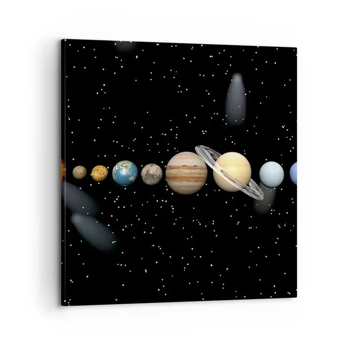 Cuadro sobre lienzo – Impresión de Imagen – Los planetas en armonía – 60×60 cm