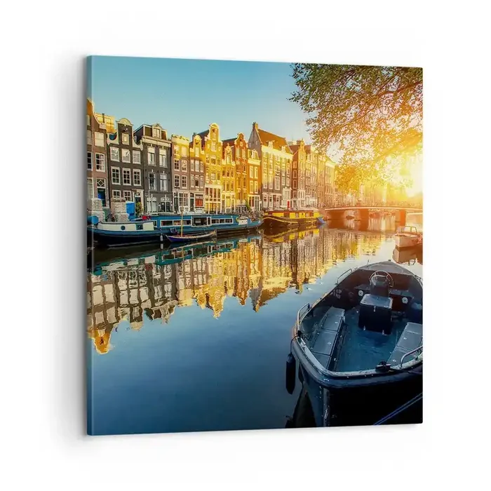 Cuadro sobre lienzo – Impresión de Imagen – Mañana en Ámsterdam – 60×60 cm