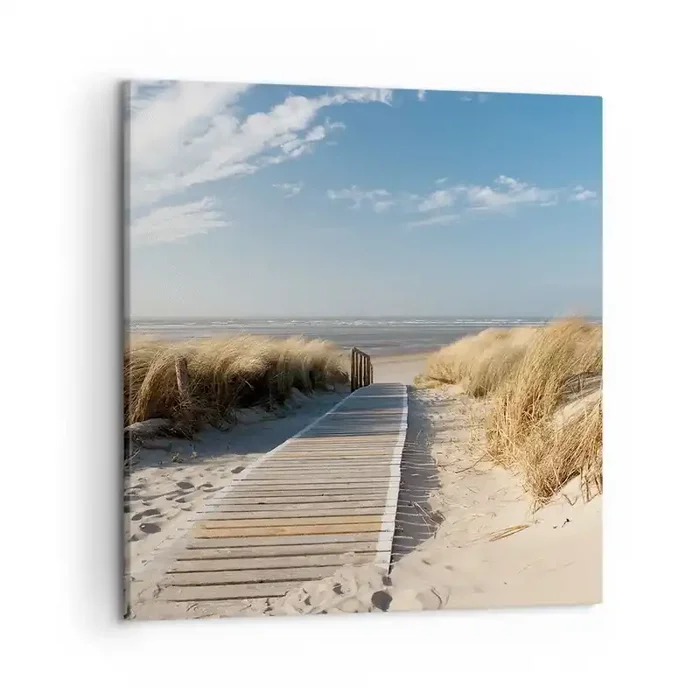 Cuadro sobre lienzo – Impresión de Imagen – Más allá de la duna, en el susurro de la naturaleza – 50×50 cm