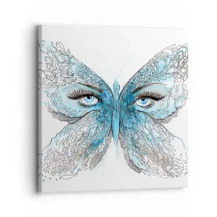 Cuadro sobre lienzo – Impresión de Imagen – Mirada de mariposa – 30×30 cm
