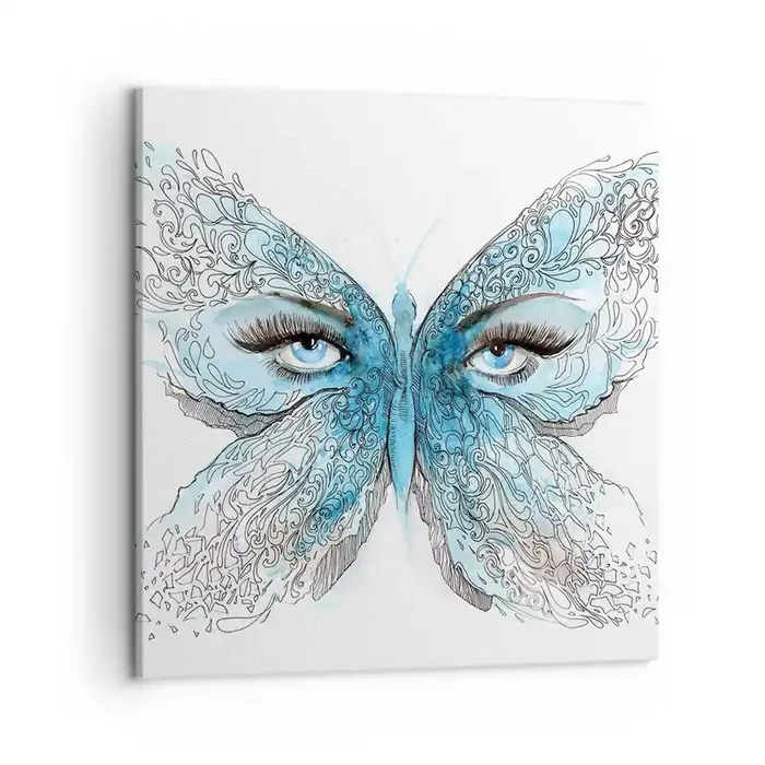 Cuadro sobre lienzo – Impresión de Imagen – Mirada de mariposa – 50×50 cm
