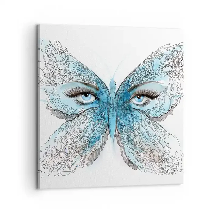 Cuadro sobre lienzo – Impresión de Imagen – Mirada de mariposa – 60×60 cm