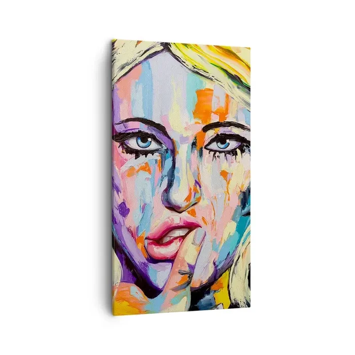 Cuadro sobre lienzo – Impresión de Imagen – Mírala a los ojos – 45×80 cm
