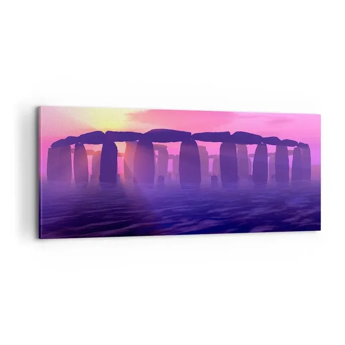 Cuadro sobre lienzo – Impresión de Imagen – Misterio al amanecer en la niebla – 100×40 cm