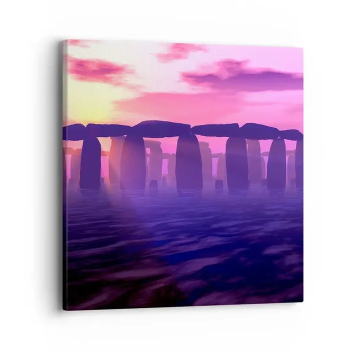 Cuadro sobre lienzo – Impresión de Imagen – Misterio al amanecer en la niebla – 40×40 cm