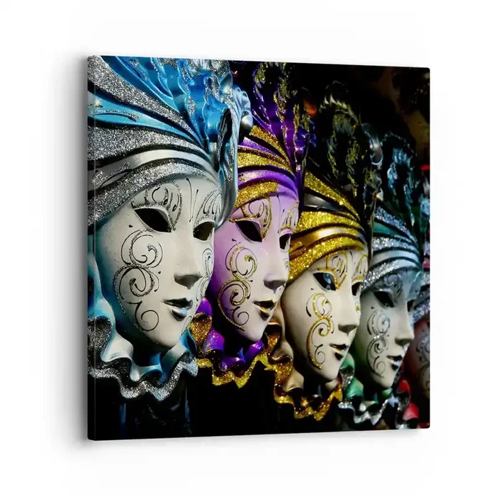 Cuadro sobre lienzo – Impresión de Imagen – Misterio en oro y plata – 30×30 cm