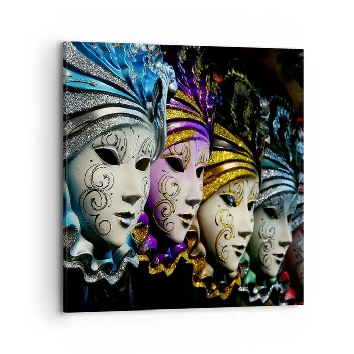 Cuadro sobre lienzo – Impresión de Imagen – Misterio en oro y plata – 70×70 cm