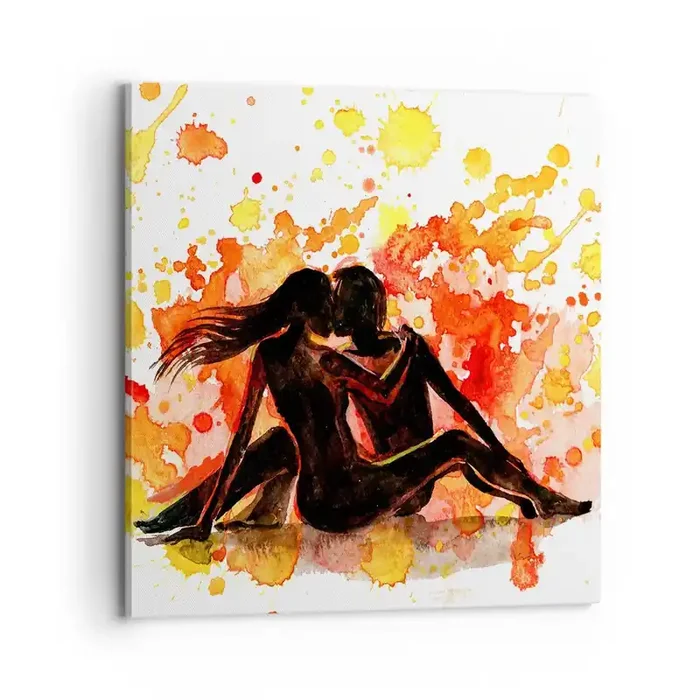 Cuadro sobre lienzo – Impresión de Imagen – Momento romántico – 70×70 cm
