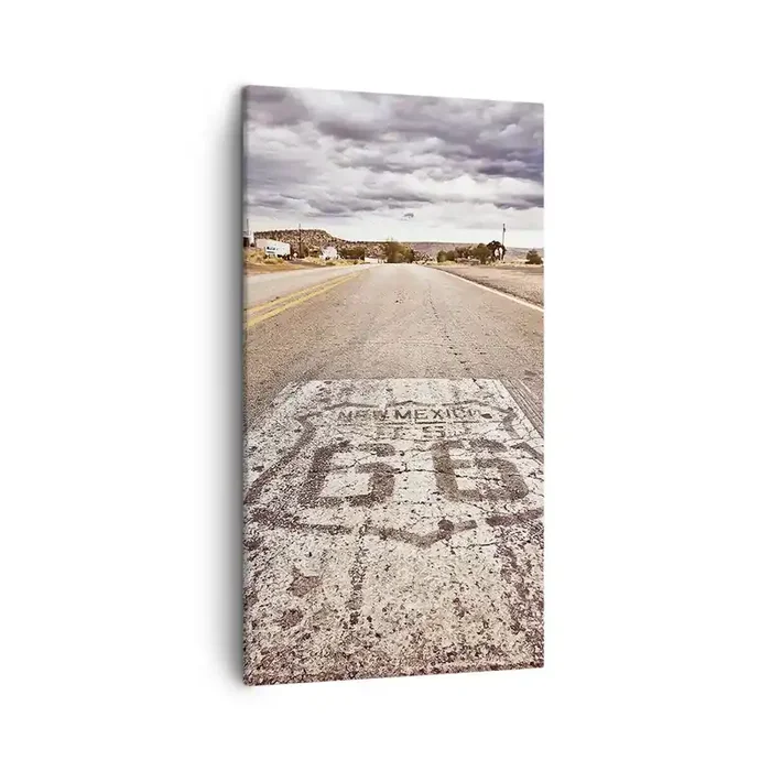 Cuadro sobre lienzo – Impresión de Imagen – Mother Road una leyenda americana – 45×80 cm