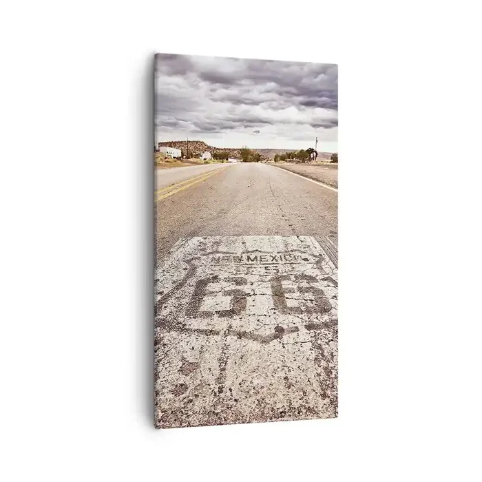 Cuadro sobre lienzo – Impresión de Imagen – Mother Road una leyenda americana – 55×100 cm