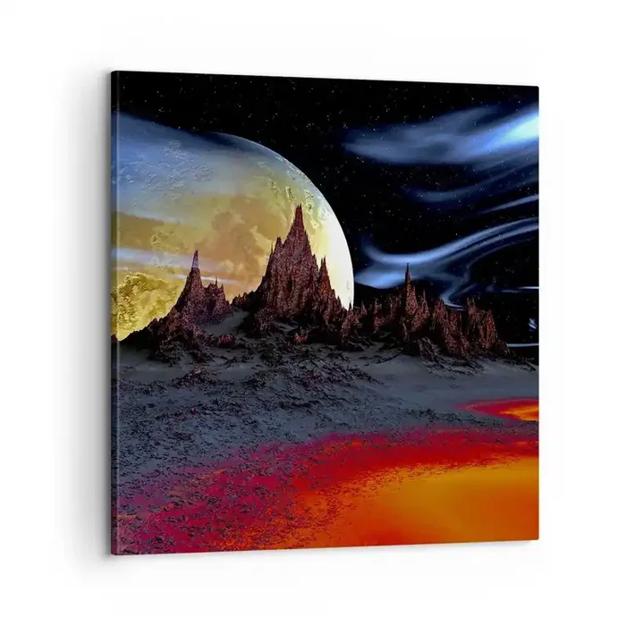 Cuadro sobre lienzo – Impresión de Imagen – Mundo desconocido – 60×60 cm