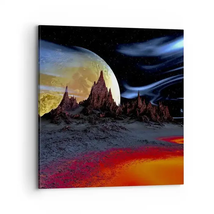 Cuadro sobre lienzo – Impresión de Imagen – Mundo desconocido – 70×70 cm