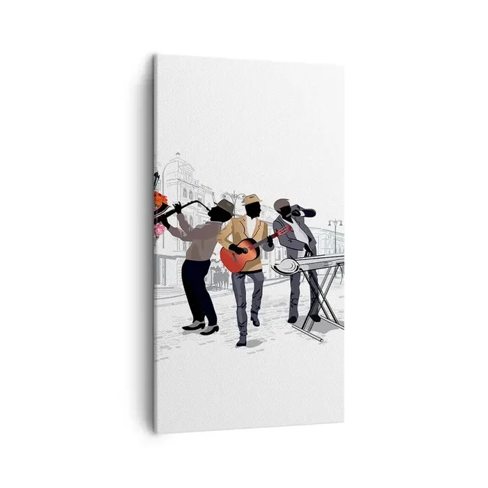 Cuadro sobre lienzo – Impresión de Imagen – Música de la calle – 45×80 cm
