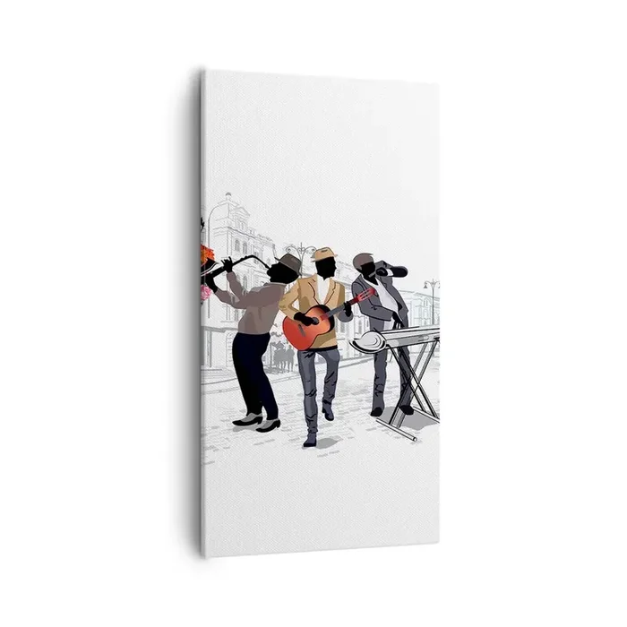 Cuadro sobre lienzo – Impresión de Imagen – Música de la calle – 55×100 cm