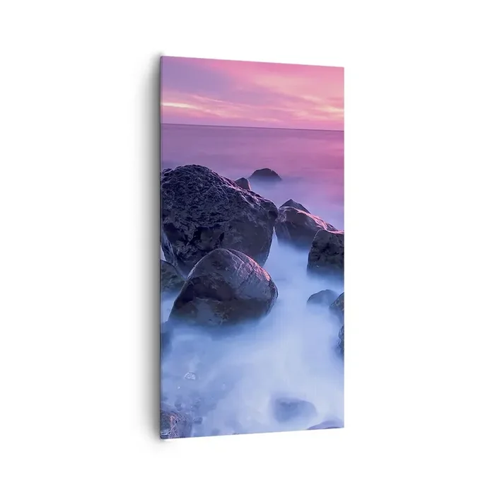 Cuadro sobre lienzo – Impresión de Imagen – Nacimiento en la luz y la niebla – 65×120 cm