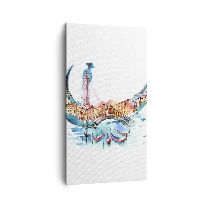 Cuadro sobre lienzo – Impresión de Imagen – Navegamos por la ciudad – 45×80 cm
