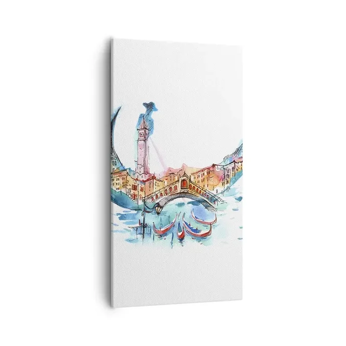 Cuadro sobre lienzo – Impresión de Imagen – Navegamos por la ciudad – 55×100 cm