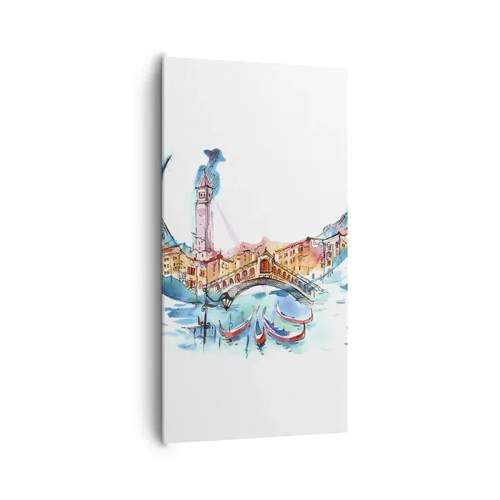 Cuadro sobre lienzo – Impresión de Imagen – Navegamos por la ciudad – 65×120 cm