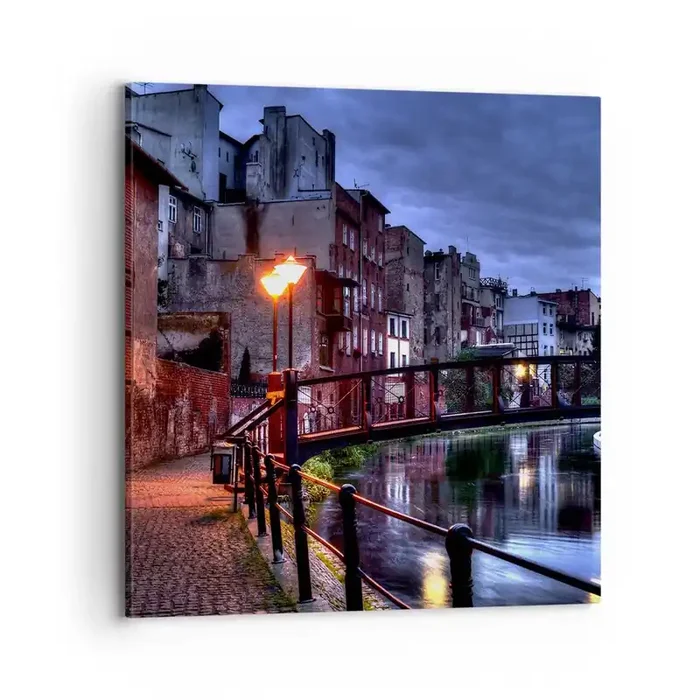 Cuadro sobre lienzo – Impresión de Imagen – No conocías Bydgoszcz así – 70×70 cm