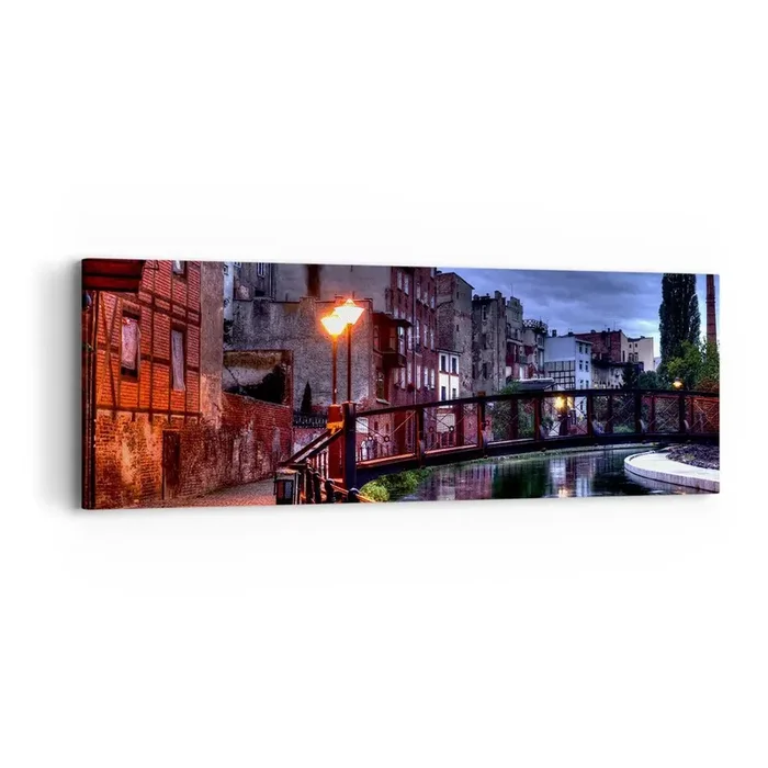 Cuadro sobre lienzo – Impresión de Imagen – No conocías Bydgoszcz así – 90×30 cm