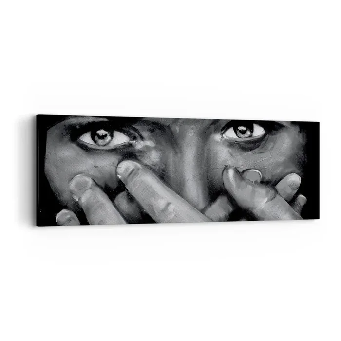 Cuadro sobre lienzo – Impresión de Imagen – No diré quién lo pintó – 90×30 cm