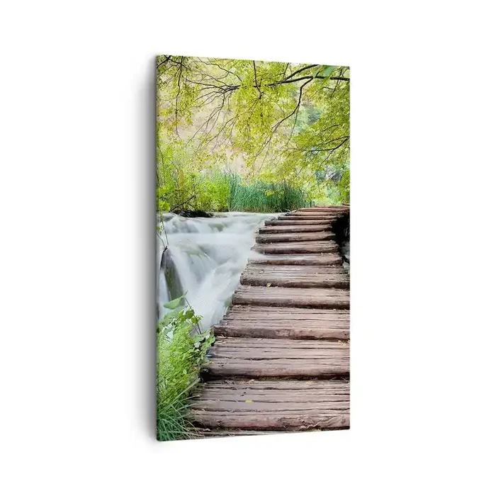 Cuadro sobre lienzo – Impresión de Imagen – No es agua silenciosa en absoluto – 45×80 cm