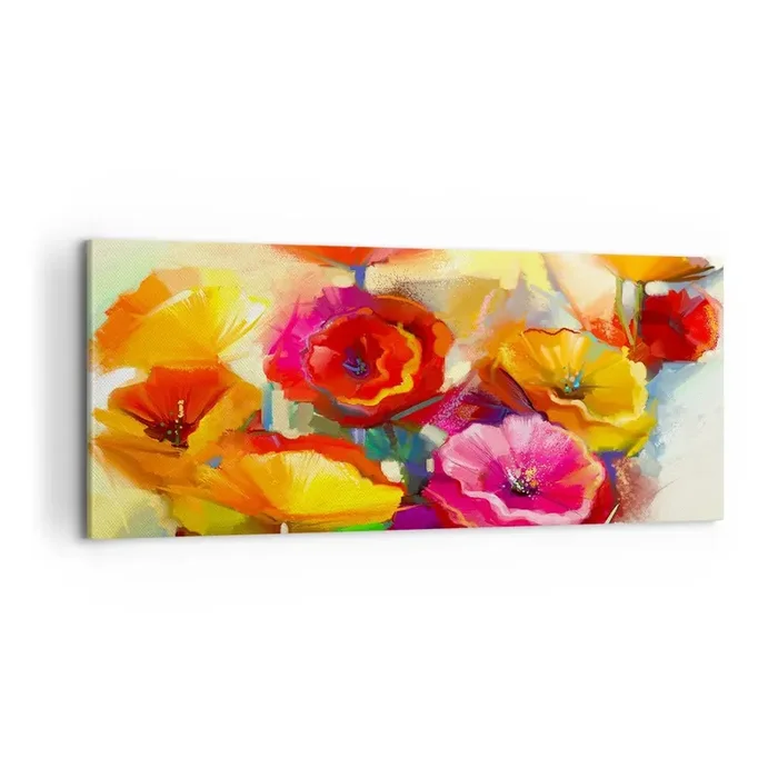 Cuadro sobre lienzo – Impresión de Imagen – No solo rojo – 100×40 cm