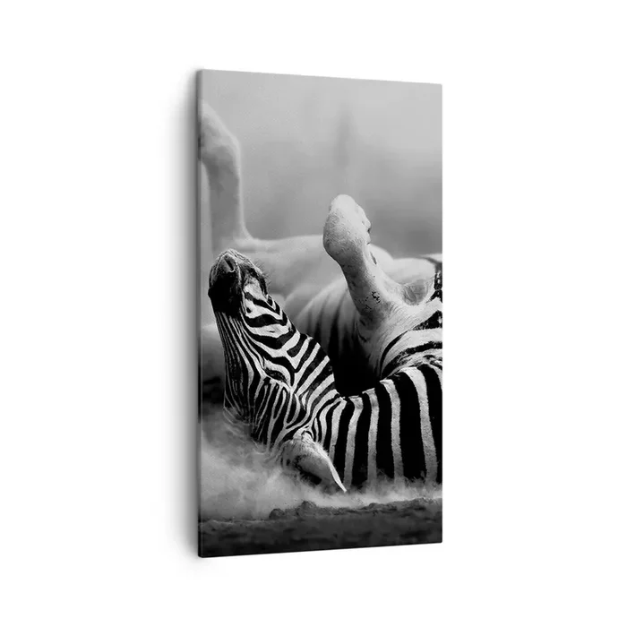 Cuadro sobre lienzo – Impresión de Imagen – No solo un caballo se reiría – 45×80 cm